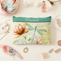 Personalisierte Blume und Libellen