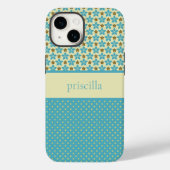 Personalisierte Blume und Polka Dots - Fall Case-Mate iPhone Hülle (Rückseite)