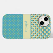 Personalisierte Blume und Polka Dots - Fall Case-Mate iPhone Hülle (Rückseite (Horizontal))