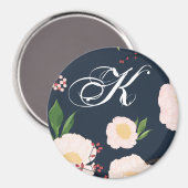 Personalisierte Blume von Magnet Weißblütenblüte a (Vorderseite/Rückseite)