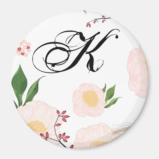 Personalisierte Blume von Magnet White Floral (Vorne)