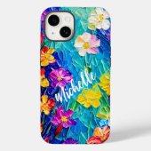Personalisierte Blume zur Ölmalerei Case-Mate iPhone Hülle (Rückseite)