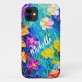 Personalisierte Blume zur Ölmalerei Case-Mate iPhone Hülle (Rückseite)