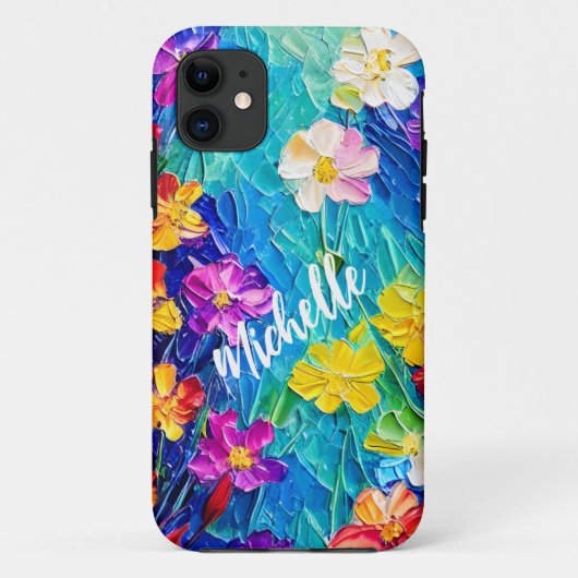Personalisierte Blume zur Ölmalerei Case-Mate iPhone Hülle (Rückseite)