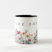 personalisierte Blume Zweifarbige Tasse (Mittel)