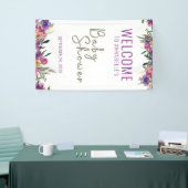 Personalisierte Blumen Begrüßungsmädchen Kinderdus Banner (Messeveranstaltung)