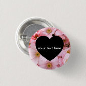 personalisierte Blumen Button (Vorne & Hinten)