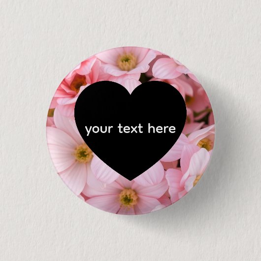 personalisierte Blumen Button (Vorderseite)