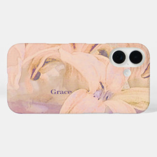 Personalisierte Blumen iPhone 16 Hülle