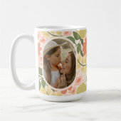 Personalisierte Blumen-Foto-Tasse – Bearbeitbare N Kaffeetasse (Links)