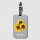 Personalisierte Blumen Gepäckanhänger (Vorderseite Vertikal)