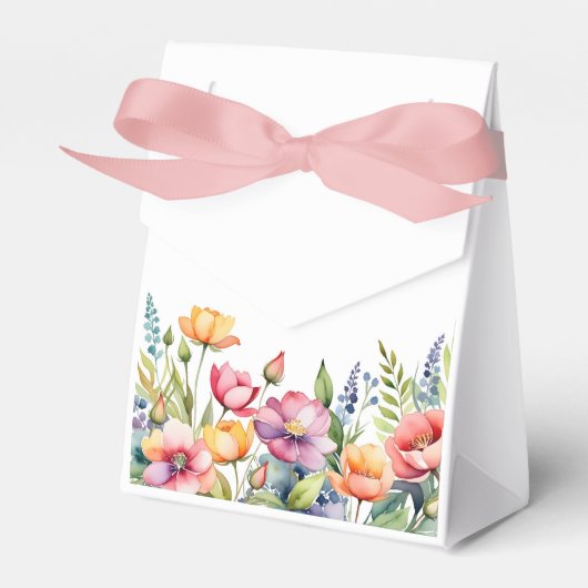 Personalisierte Blumen-Geschenkbox mit Band Geschenkschachtel (Vorderseite)
