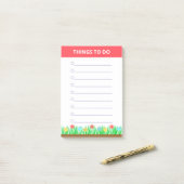 Personalisierte Blumen & Gras-Aktivitäten Post-it Klebezettel (Auf Schreibtisch)