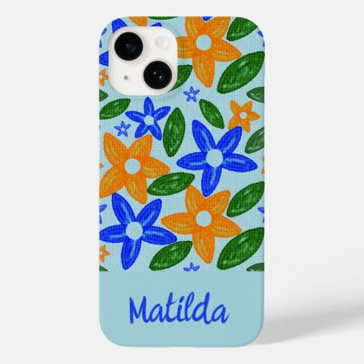 Personalisierte Blumen-Handyhülle Case-Mate iPhone Hülle (Rückseite)