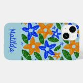 Personalisierte Blumen-Handyhülle Case-Mate iPhone Hülle (Rückseite (Horizontal))