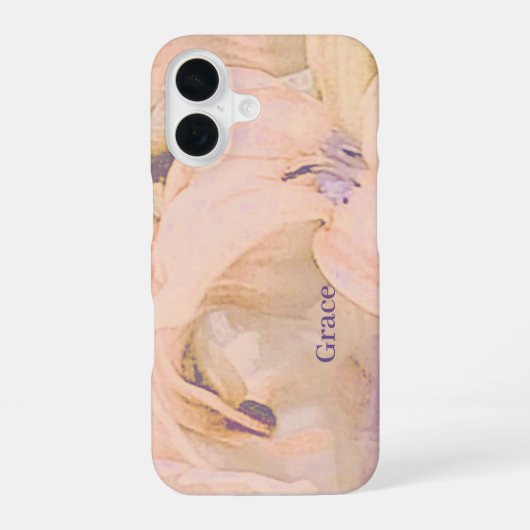 Personalisierte Blumen  iPhone 16 Hülle (Rückseite)