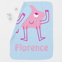 Personalisierte Blumen-Kinderzimmer-Babydecke