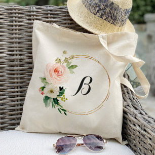 Personalisierte Blumen-Kranz-Tasche Brautjungfer-T Tragetasche