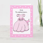 Personalisierte Blumen-Mädchen-Karte - süße Träume Einladung (Vorderseite)