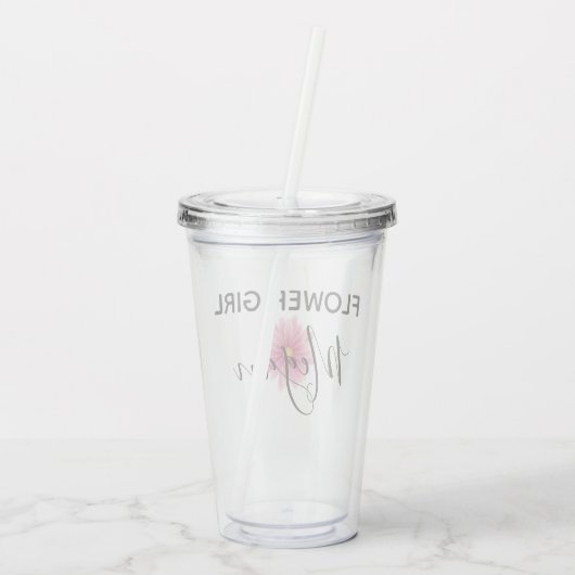 Personalisierte Blumen-Mädchen-Schale Acryltrinkbecher