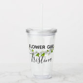 Personalisierte Blumen-Mädchen-Schale Acryltrinkbecher (Vorderseite)