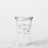 Personalisierte Blumen-Mädchen-Schale Acryltrinkbecher (Rückseite)