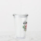 Personalisierte Blumen-Mädchen-Schale Acryltrinkbecher (Rechts)