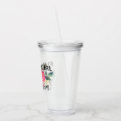 Personalisierte Blumen-Mädchen-Schale Acryltrinkbecher (Links)