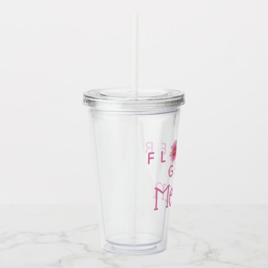 Personalisierte Blumen-Mädchen-Schale Acryltrinkbecher (Rechts)