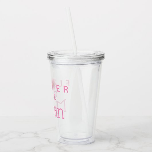 Personalisierte Blumen-Mädchen-Schale Acryltrinkbecher (Links)