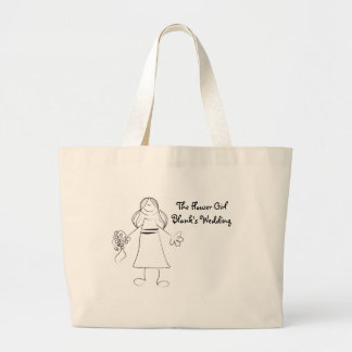 Personalisierte Blumen-Mädchen-Taschen-Tasche Jumbo Stoffbeutel