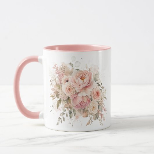 Personalisierte Blumen mit Ihrem Namen Tasse (Links)