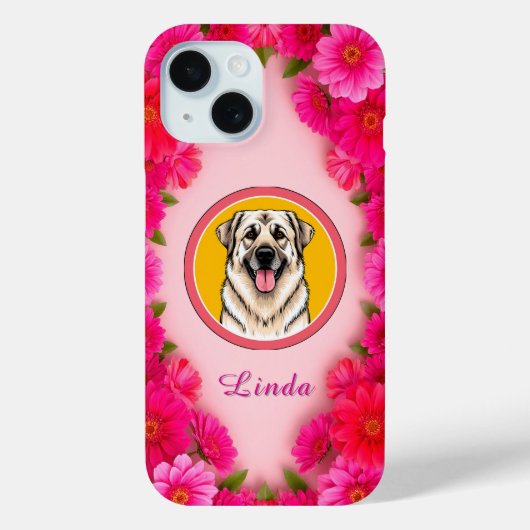 Personalisierte Blumen Personalisiertes Geschenk Case-Mate iPhone Hülle (Rückseite)