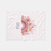 Personalisierte Blumen-Regenbogen-Kinderdecke mit Fleecedecke (Vorderseite (Horizontal))