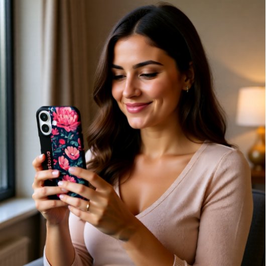Personalisierte Blumen Rosa iPhone-Hülle Case-Mate iPhone Hülle
