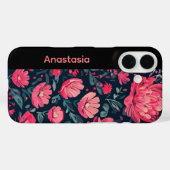 Personalisierte Blumen Rosa iPhone-Hülle Case-Mate iPhone Hülle (Rückseite (Horizontal))