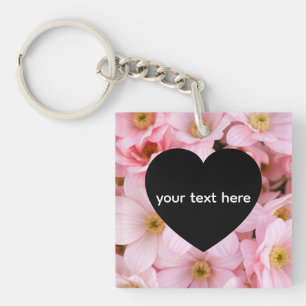 personalisierte Blumen Schlüsselanhänger