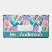 Personalisierte Blumen Schreibtischunterlage (Tastatur & Maus)