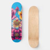 Personalisierte Blumen Skateboard (Vorderseite)