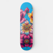 Personalisierte Blumen Skateboard (Vorderseite)