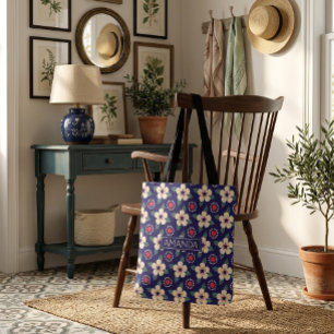 Personalisierte Blumen-Tasche mit Namen Tasche