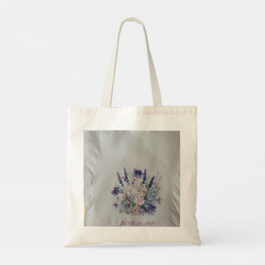 personalisierte Blumen-Tasche Tragetasche (Rückseite)