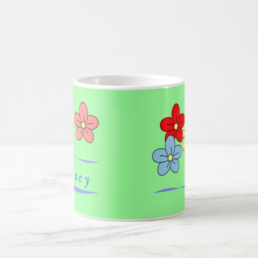 Personalisierte Blumen-Tassen Kaffeetasse (Mittel)