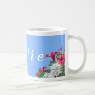 Personalisierte Blumen-Tassen - Petunien Kaffeetasse
