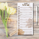 Personalisierte Blumen-To-Do-Liste der Erdtöne Magnetischer Notizblock<br><div class="desc">Personalisierte florale To-Do-Liste der Erdtöne Magnetic Notepad</div>