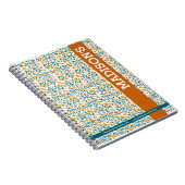 Personalisierte Blumen und Name Notizblock (Rechte Seite)