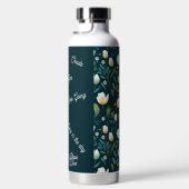 Personalisierte Blumen-Wasserflasche Trinkflasche (Rechts)