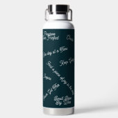 Personalisierte Blumen-Wasserflasche Trinkflasche (Rückseite)