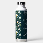 Personalisierte Blumen-Wasserflasche Trinkflasche (links)