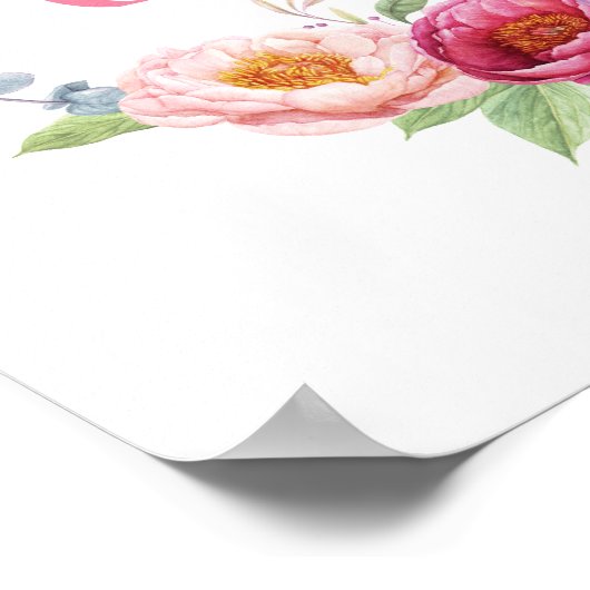 Personalisierte Blumenbäuche Poster (Ecke)